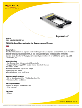 DeLOCK PCMCIA CardBus adapter to Express card 34mm Datasheet