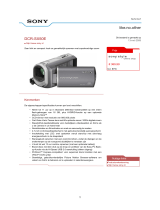 Sony DCR-SX50E Datasheet