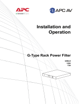APC AV G-Type Rack Power Filter 120V 15A User guide