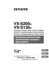 Aiwa VX-S205U User manual
