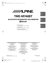 Alpine TME-M740BT User manual