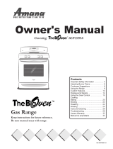 Amana The Big Oven Gas Range User manual