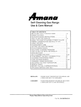 Amana Range 36-308798-03-0 User manual