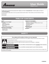 Amana AZF33X20DW User manual