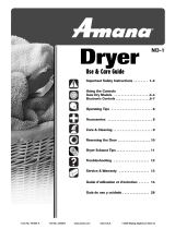 Amana ND-1 User manual