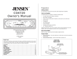 Audiovox Jensen CD4720 - AM/FM/CD Receiver With Detachable Face User manual