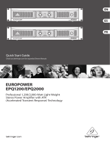 Behringer EUROPOWER EPQ2000 User manual