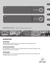 Behringer EUROCOM MA6000M Quick start guide