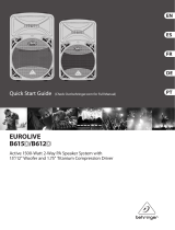 Behringer EUROLIVE B615D Quick start guide