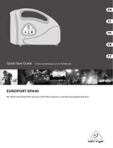 Behringer EUROPORT EPA40 Quick start guide