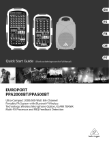 Behringer EUROPORT PPA500BT User manual