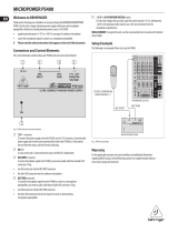 Behringer Micropower PS400 User manual