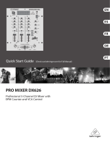 Behringer Pro Mixer DX626 Quick start guide