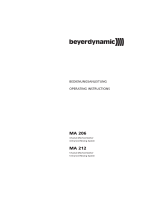 Beyerdynamic MA 212 User manual