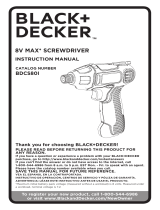 Black & Decker Screwdriver BDCS80I User manual