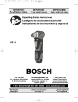 Bosch Power Tools PS10 User manual