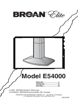 Broan E54000 User manual