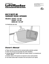 Chamberlain 2255-2C 1/2 HP User manual