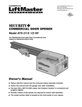 Chamberlain LiftMaster Security+ ATS 211X 1/2 HP User manual