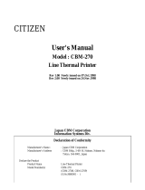 Citizen Systems CBM-270 User manual