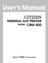 Citizen Systems CBM-820 User manual