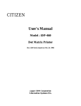 Citizen Systems iDP-460 User manual