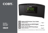 COBY electronic CRA59 - Clock Radio - Mirror User manual