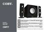COBY electronic CSMP77 User manual