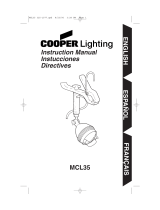 Cooper Lighting MCL35 User manual