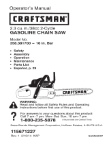 Craftsman 358.381700-16 in. Bar Owner's manual