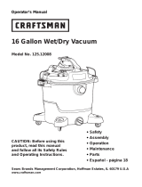 Craftsman 16 Gallon 6.5 Peak HP Detachable Blower Wet/Dry Vac Owner's manual