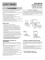 Craftsman UNIVERSAL RECEIVER 139.18152 User manual