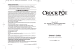 Crock-Pot Smart-Pot 4-7 Quart User manual