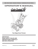 Cub Cadet Two Stage Snow Thrower User manual