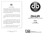 DB Link DB Research Car Amplifier Bass Enhancer User manual