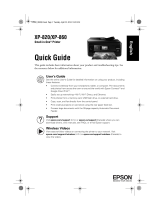Epson XP-820 Quick start guide