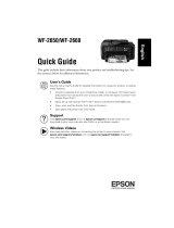 Epson WF-2650 Quick start guide