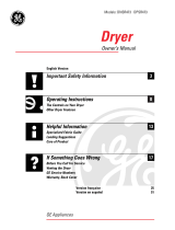 GE DNSR473 User manual