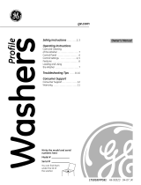 GE Profile Washer Owner's manual