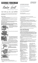 George Foreman GFP84SP User manual