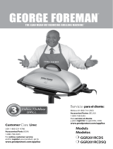 George Foreman GGR201RCDSQ Owner's manual