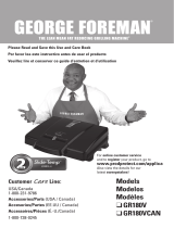 George Foreman GR180V Owner's manual