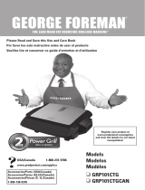 George Foreman Power Grill GRP101CTGCAN User manual
