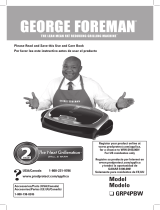 George Foreman The Next Grilleration GRP4PBW User guide