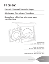 Haier HLP140E - 2.6 cu. Ft. Portable Vented Electric Dryer User manual