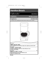 Hamilton Beach 48131 - WHT Express Coffee Maker User manual