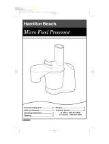 Hamilton Beach 70160R User manual