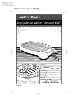 Hamilton Beach Health Smart Indoor/Outdoor Grill User manual