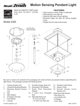 Heath Zenith Motion sensing Pendant Light 4350 User manual
