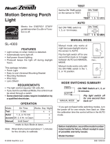 Heath Zenith Motion Sensing Porch Light SL-4303 User manual